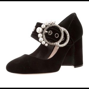 UNWORN Mary Jane Velvet Miu Miu Pumps